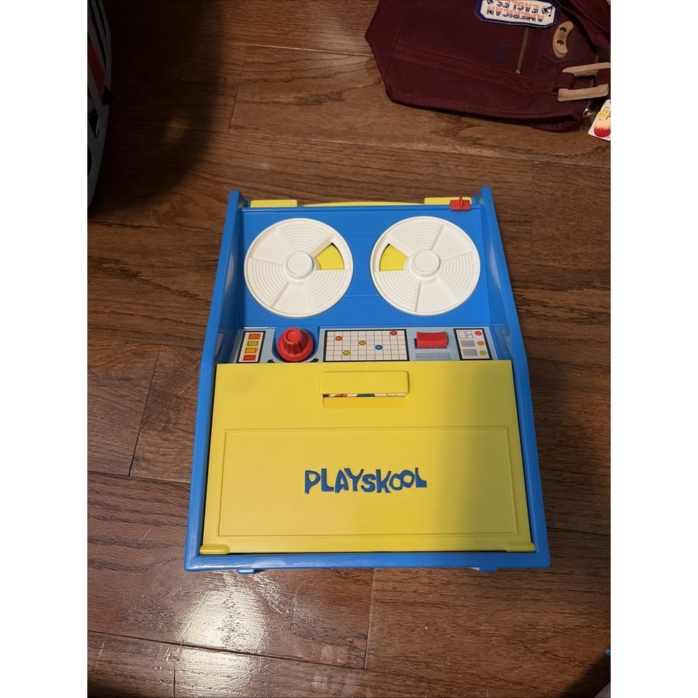 Playskool Play and Learn Computer Vintage 1972 Blue Yellow Educational Toy OS - Picture 4 of 8